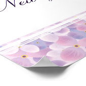 22,5"x7,5" Personalisiertes Banner Lila Hydrangea Poster (Ecke)