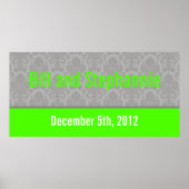 22,5"x7,5" Personalisiertes Banner Moderner grauer Poster (Vorne)