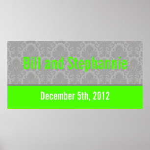 22,5"x7,5" Personalisiertes Banner Moderner grauer Poster