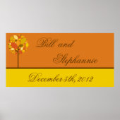 22,5"x7,5" Personalisiertes Banner Moderner Herbst Poster (Vorne)