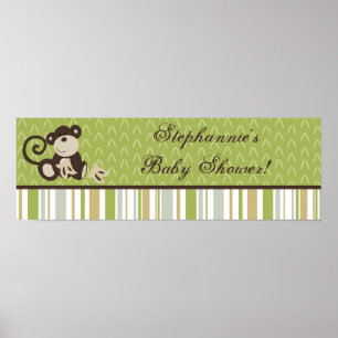 22,5"x7,5" Personalisiertes Banner Monkey Time Dsc Poster