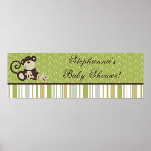 22,5"x7,5" Personalisiertes Banner Monkey Time Dsc Poster (Vorne)