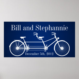 22,5"x7,5" Personalisiertes Banner Navy Double Bik Poster