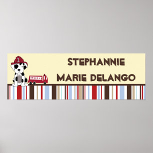 22,5"x7,5" Personalisiertes Banner Nojo Fire Motor Poster