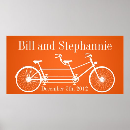 22,5"x7,5" Personalisiertes Banner Orange Double B Poster (Vorne)