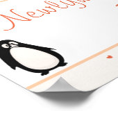 22,5"x7,5" Personalisiertes Banner Pinguin Liebe/H Poster (Ecke)