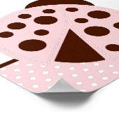 22,5"x7,5" Personalisiertes Banner Pink Ladybug Poster (Ecke)