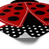 22,5"x7,5" Personalisiertes Banner Red Ladybug Poster (Ecke)