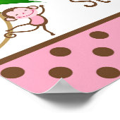 22,5"x7,5" Personalisiertes Banner Rosa Affenschwi Poster (Ecke)