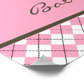 22,5"x7,5" Personalisiertes Banner, rosa Socketaff Poster (Ecke)