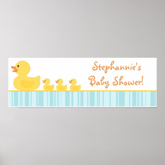 22,5"x7,5" Personalisiertes Banner Rubber Ducky Bu Poster (Vorne)