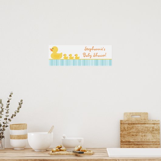 22,5"x7,5" Personalisiertes Banner Rubber Ducky Bu Poster (Küche)