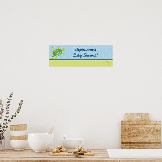 22,5"x7,5" Personalisiertes Banner Schildkrötenrif Poster (Küche)