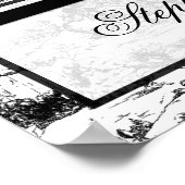 22,5"x7,5" Personalisiertes Banner Schwarz-weiß To Poster (Ecke)
