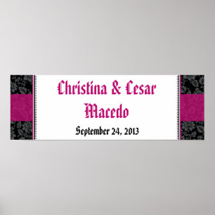 22,5"x7,5" Personalisiertes Banner Schwarzer Flor Poster