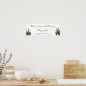 22,5"x7,5" Personalisiertes Cattail/Dragonfly in F Poster (Küche)