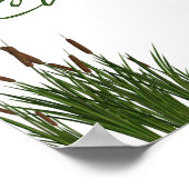 22,5"x7,5" Personalisiertes Cattail/Dragonfly in F Poster (Ecke)