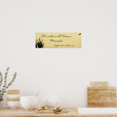 22,5"x7,5" Personalisiertes Cattail/Dragonfly Silh Poster (Küche)