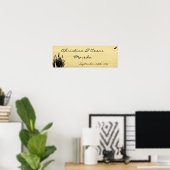 22,5"x7,5" Personalisiertes Cattail/Dragonfly Silh Poster (Heimbüro)