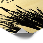 22,5"x7,5" Personalisiertes Cattail/Dragonfly Silh Poster (Ecke)