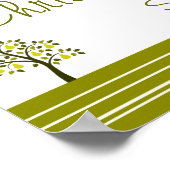 22.5 "x7.5" Personalisiertes Papier Grüne Birne St Poster (Ecke)