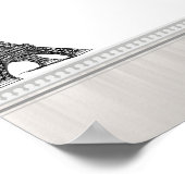 22,5"x 7,5" Personalisierter Banner Schwarzer Eiff Poster (Ecke)