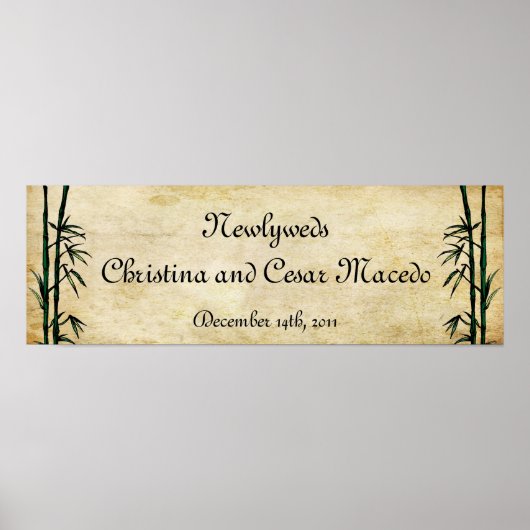 22,5"x 7,5" Personalisiertes Banner Geisha Poster (Vorne)