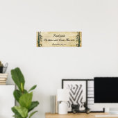 22,5"x 7,5" Personalisiertes Banner Geisha Poster (Heimbüro)
