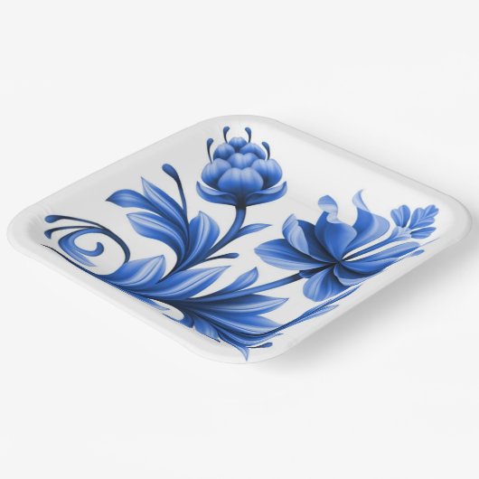 22,86cm Quadratischer Pappteller (Gewinkelt)