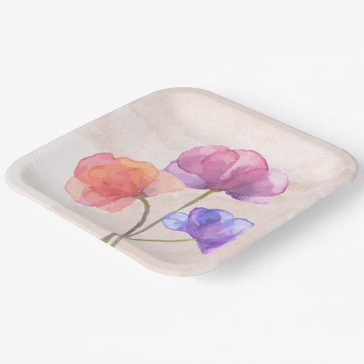 22,86cm Quadratischer Pappteller (Gewinkelt)