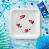 22,86cm Quadratischer Pappteller (Party)