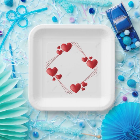 22,86cm Quadratischer Pappteller (Party)