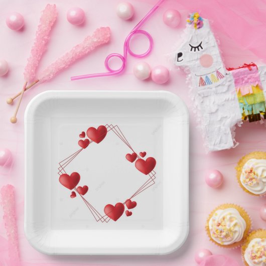 22,86cm Quadratischer Pappteller (Party)