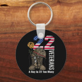 22 A Day Is 22 Too Many Veteran Suicide Awareness Schlüsselanhänger (Vorderseite)