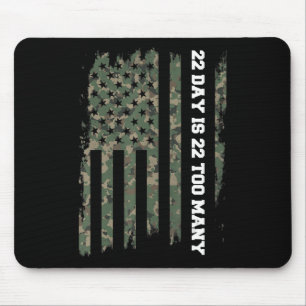 22 a Day Veteran lebt Matter Army Suicide Awarene Mousepad