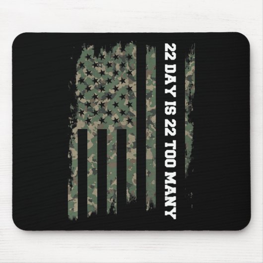 22 a Day Veteran lebt Matter Army Suicide Awarene Mousepad (Vorne)