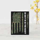 22 A Day Veteran Lives Army Suicide Awareness Karte (Gelbe Blume)
