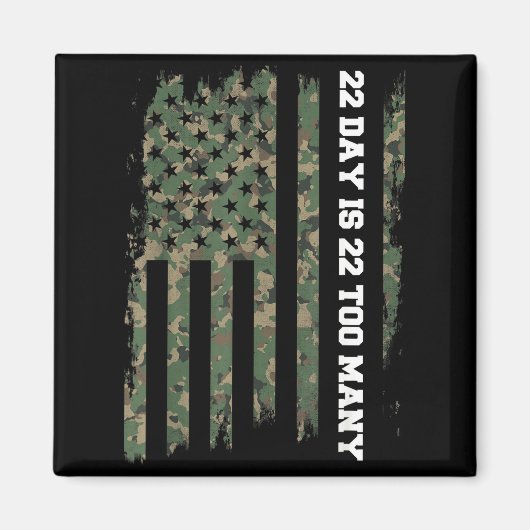 22 A Day Veteran Lives Army Suicide Awareness  Magnet (Vorne)
