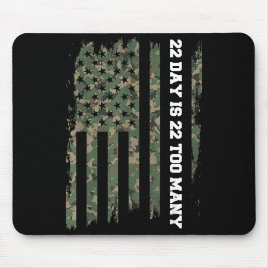 22 A Day Veteran Lives Army Suicide Awareness  Mousepad (Vorne)
