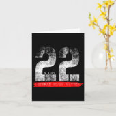 22 A Day Veteran Lives Suicide Awareness  Karte (Gelbe Blume)