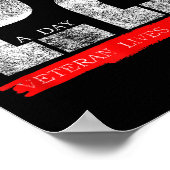 22 A Day Veteran Lives Suicide Awareness  Poster (Ecke)