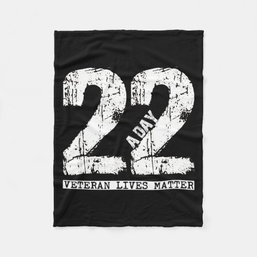 22 A Day Veteran Shirt - 22 A Day Veteran Suicide  Fleecedecke (Vorderseite)