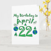 22. April Erde Geburtstag Karte (Gelbe Blume)