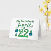 22. April Erde Geburtstag Karte (Gelbe Blume)