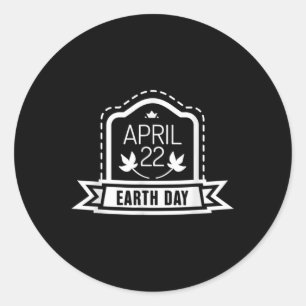 22. April Erwärmung Umweltschutz C Runder Aufkleber