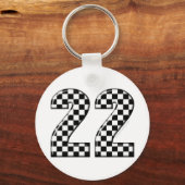 22 Auto-Rennnummer Schlüsselanhänger (Vorderseite)
