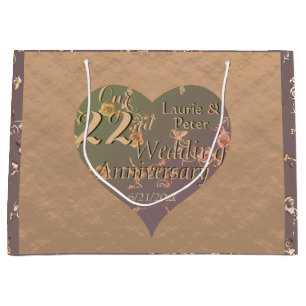 22. Copper-Jubiläumsgeschenktasche Große Geschenktüte
