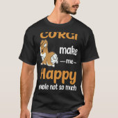 22 Corgi machen mich glücklich T-Shirt (Vorderseite)