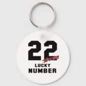 22 Das ist meine Glückszahl Schlüsselanhänger (Vorderseite)