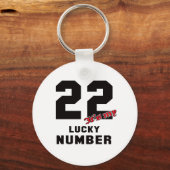 22 Das ist meine Glückszahl Schlüsselanhänger (Vorderseite)